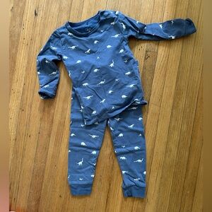⚡️Magnetic Me • 2T • Simply Long Sleeve Pajama Set • Navy Dinosaurs
